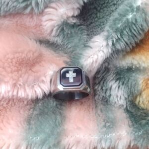 Men's Diamond Accent Cross SS Ring